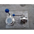 SS304 316 stainless steel sanitary butterfly valve for food